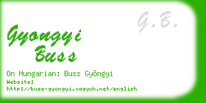 gyongyi buss business card