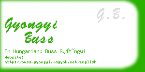 gyongyi buss business card